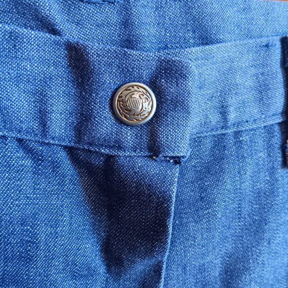 26x27 Vintage Bellbottom Jeans High Waist 1970s Hippie Disc Raw Denim Indigo - Picture 4 of 6